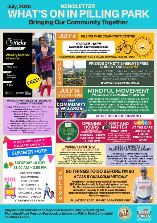 Pilling Park July Events